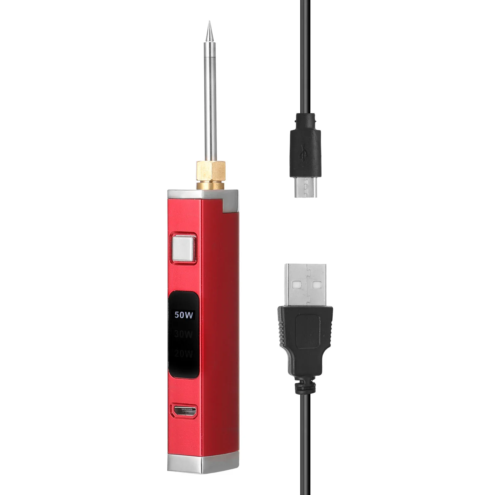 USB Cordless Soldering Iron Mini USB Rechargeable Battery Soldering Iron 20W 30W 50W Adjustable Digital Display Soldering Iron 
USB Cordless Soldering Iron Mini USB Rechargeable Battery Soldering Iron 20W 30W 50W Adjustable Digital Display Soldering Iron