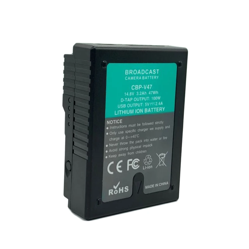 High capacity portable v-mount v mount battery 47Wh 3200mAh 14.8V for Dragon Red Digital Cinema
High capacity portable v-mount v mount battery 47Wh 3200mAh 14.8V for Dragon Red Digital Cinema