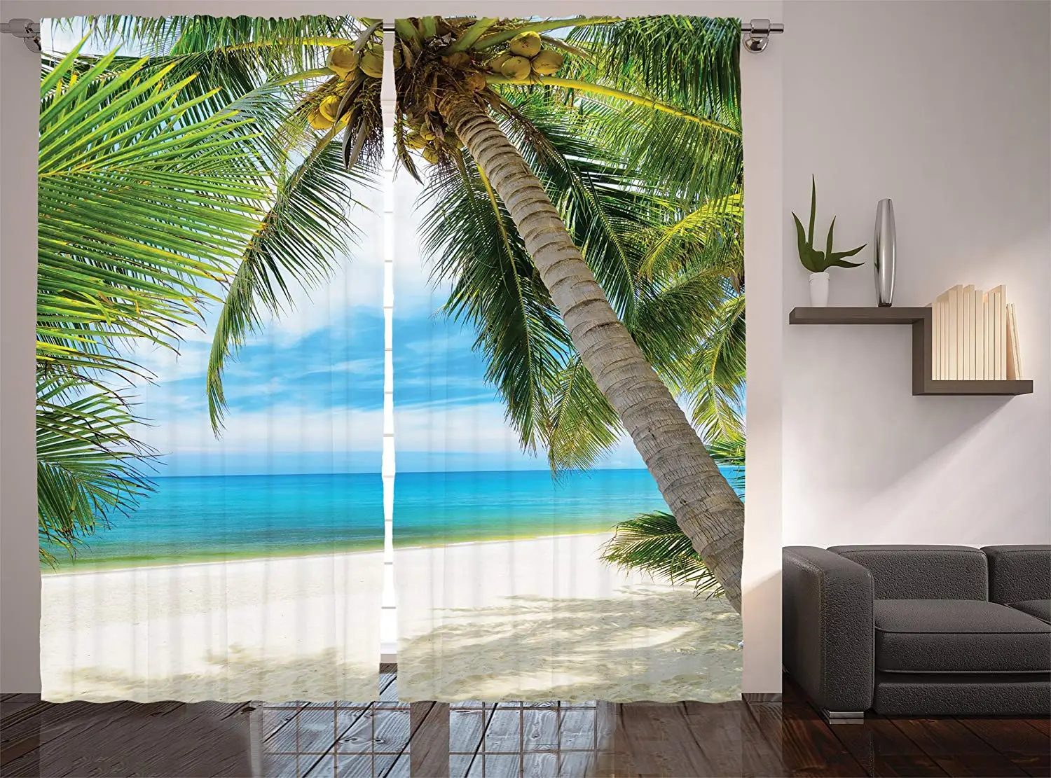 Ocean Decor Curtains Shadow Shade of A Coconut Palm Tree On White Sand Window Drapes for Living Room Bedroom
Ocean Decor Curtains Shadow Shade of A Coconut Palm Tree On White Sand Window Drapes for Living Room Bedroom