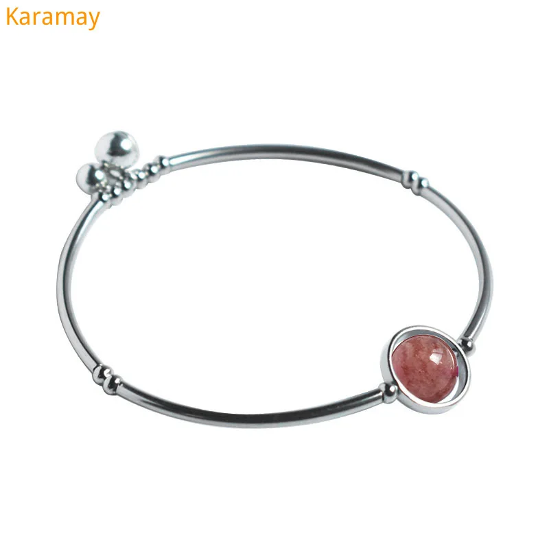 S925 silver bell strawberry crystal bracelet Korean version ins Girl Pink Crystal Bracelet simple fashion accessories
S925 silver bell strawberry crystal bracelet Korean version ins Girl Pink Crystal Bracelet simple fashion accessories