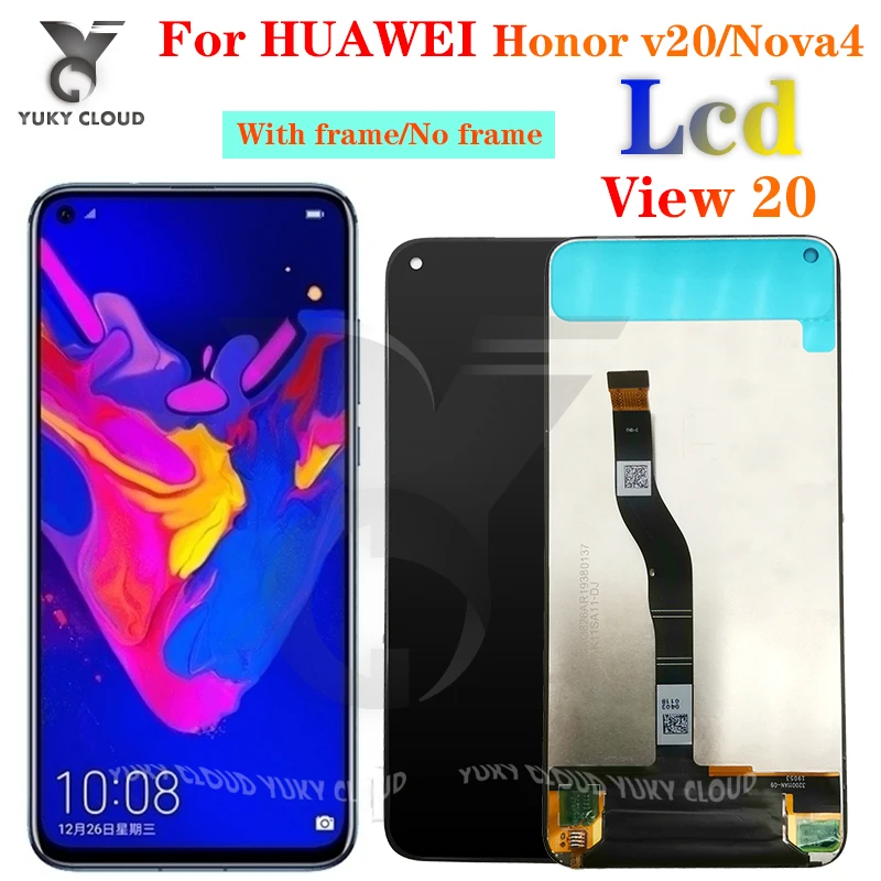 Оригинальный сменный дисплей 6,4 дюйма для Huawei Honor View 20, ЖК-дисплей V20, сенсорный экран с дигитайзером в сборе для Nova 4, ЖК-экран 
Оригинальный сменный дисплей 6,4 дюйма для Huawei Honor View 20, ЖК-дисплей V20, сенсорный экран с дигитайзером в сборе для Nova 4, ЖК-экран