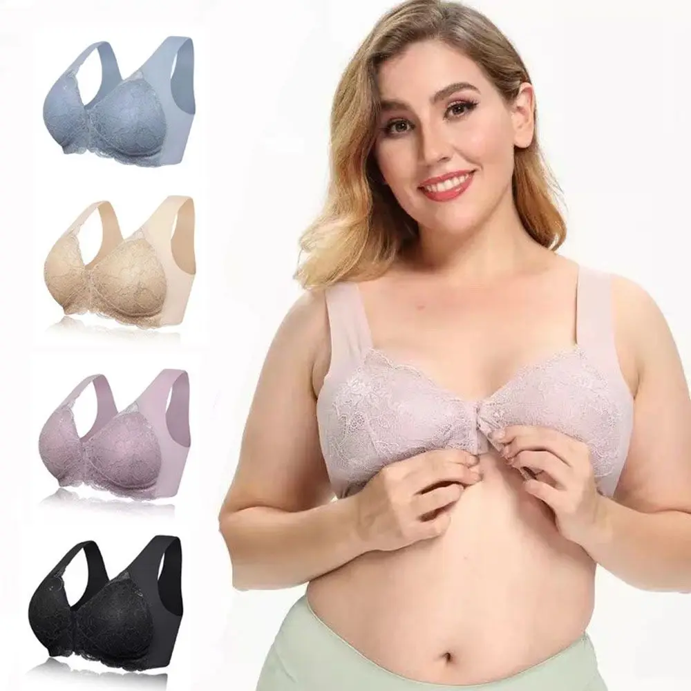 Lace Intimates Beautiful Back Front Buckle Breastfeeding Ringless Nursing Bra Vest Open Cup Bra Large Size 
Lace Intimates Beautiful Back Front Buckle Breastfeeding Ringless Nursing Bra Vest Open Cup Bra Large Size