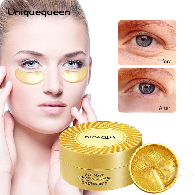 60pcs BIOAQUA Gold Collagen Eye Mask Anti Wrinkle Repair Crystal Eye Patch Moisturizing Dark Circles Remover Eye Mask Eye Care
60pcs BIOAQUA Gold Collagen Eye Mask Anti Wrinkle Repair Crystal Eye Patch Moisturizing Dark Circles Remover Eye Mask Eye Care