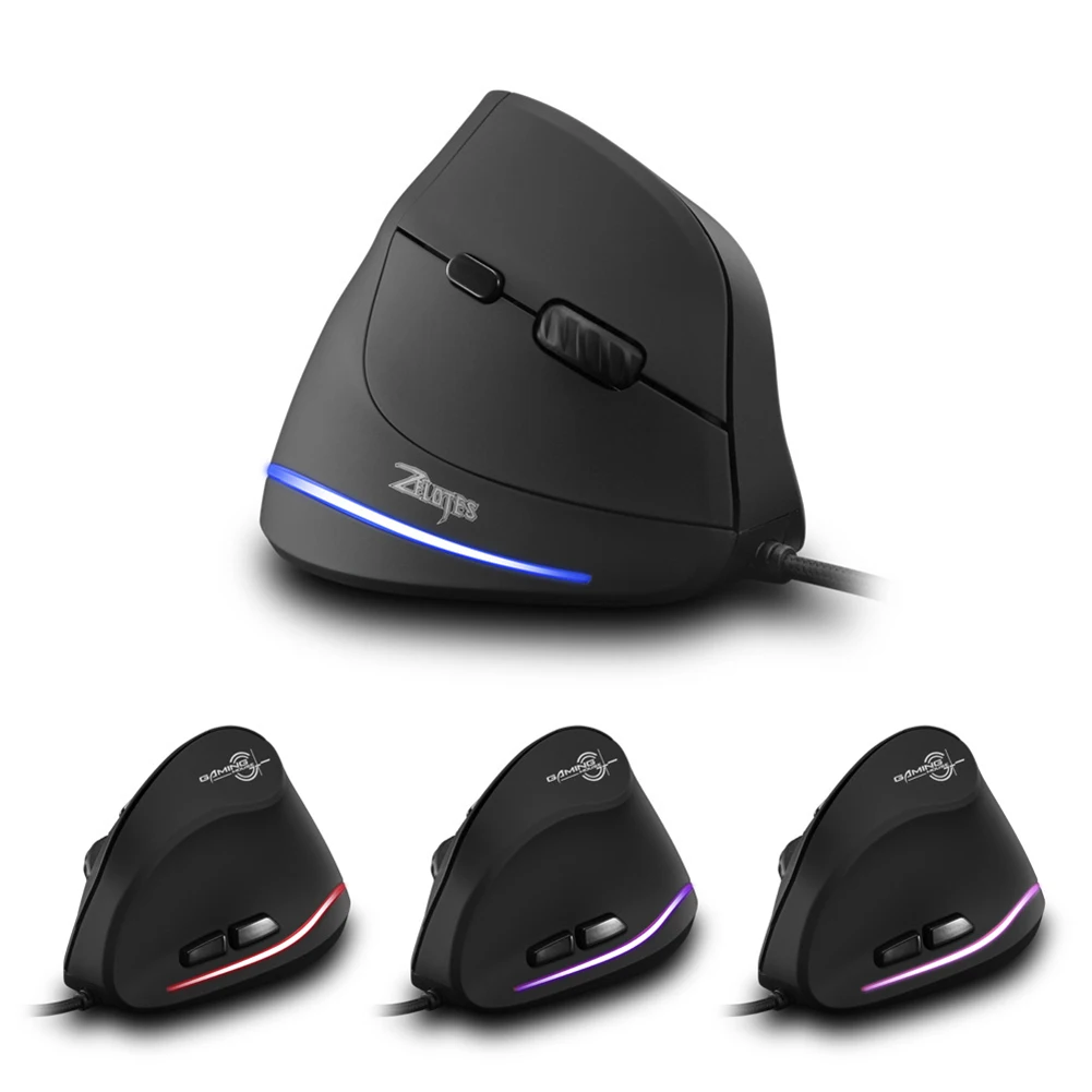 ZELOTES T20 USB Wired Vertical Optical Mouse Rechargeable Ergonomic 4 Gears 3200 DPI 6 Buttons Gaming Mice for PC Computer
ZELOTES T20 USB Wired Vertical Optical Mouse Rechargeable Ergonomic 4 Gears 3200 DPI 6 Buttons Gaming Mice for PC Computer