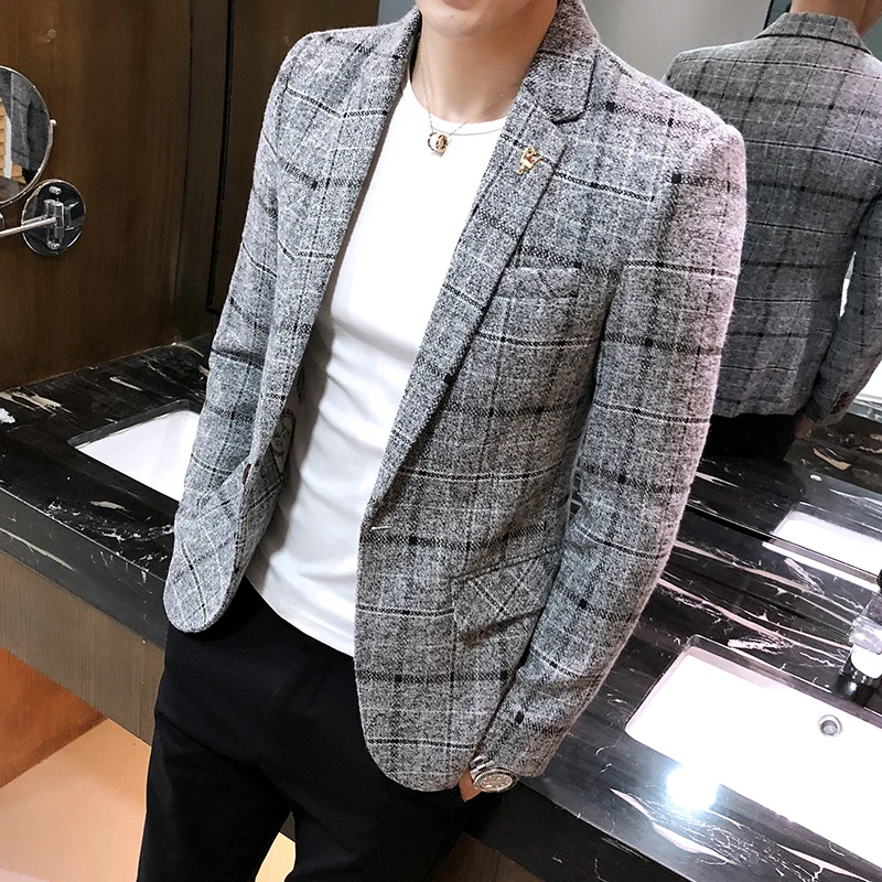 2021 new men's casual plaid suit jacket male linen plaid business self-cultivation wedding dress party suit coat plus Size S-4XL
2021 new men's casual plaid suit jacket male linen plaid business self-cultivation wedding dress party suit coat plus Size S-4XL