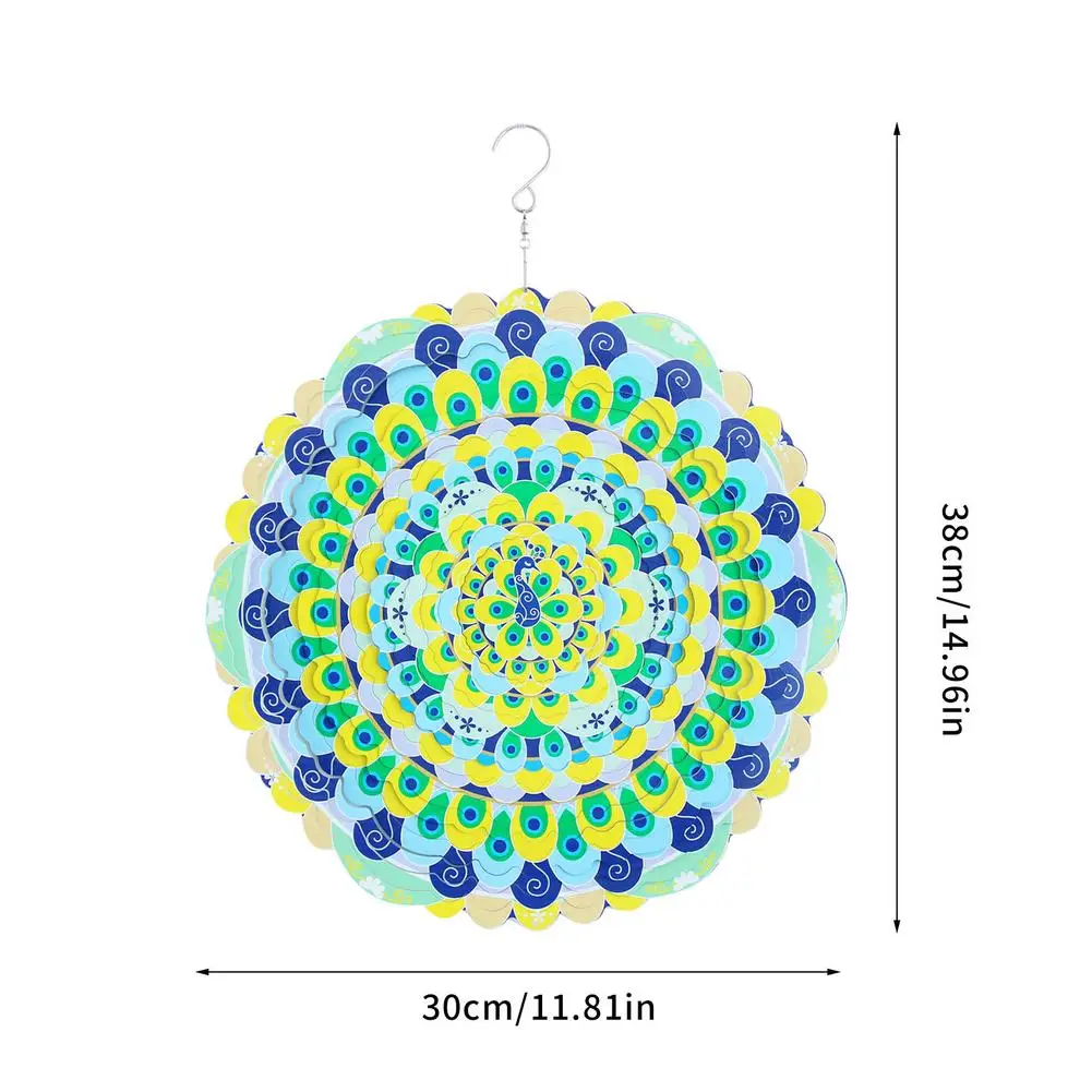 3D Metal Wind Spinner Stainless Steel Rotating Dynamic Wind Chime Mandala Flower Pattern Home Garden Hanging Ornament Decoration
3D Metal Wind Spinner Stainless Steel Rotating Dynamic Wind Chime Mandala Flower Pattern Home Garden Hanging Ornament Decoration