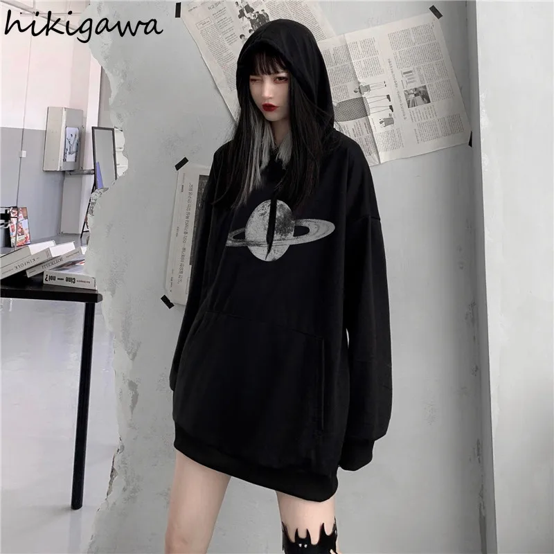 Hikigawa Autumn Thin Coat Women 2021 New Hooded Sweater Korean Fashion Harajuku Style Print Loose Pullovers Long Sleeve Tops
Hikigawa Autumn Thin Coat Women 2021 New Hooded Sweater Korean Fashion Harajuku Style Print Loose Pullovers Long Sleeve Tops
