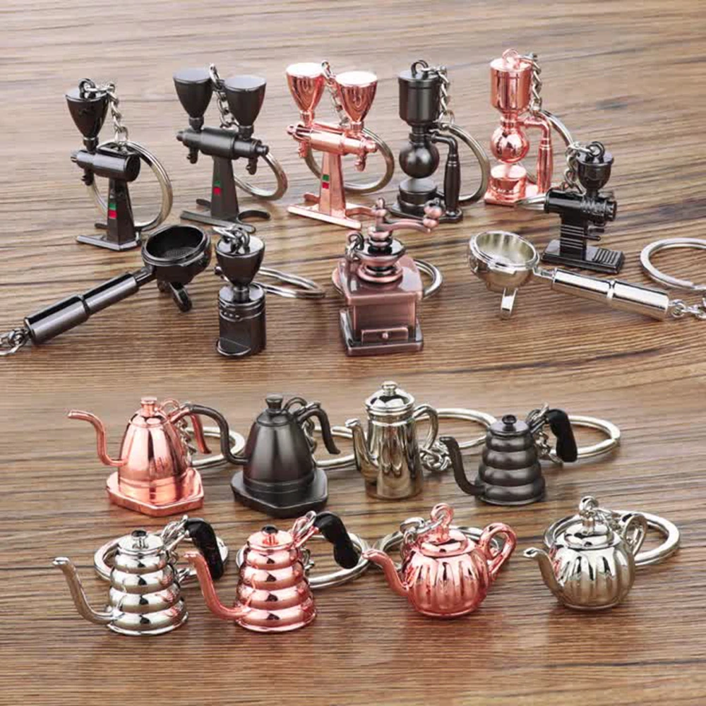 Alloy Coffee Portafilter Pendant Fashion Keychain Charm Coffee Series Keyring Decoration Bag Car Key Holder Gift Hanging Crafts
Alloy Coffee Portafilter Pendant Fashion Keychain Charm Coffee Series Keyring Decoration Bag Car Key Holder Gift Hanging Crafts