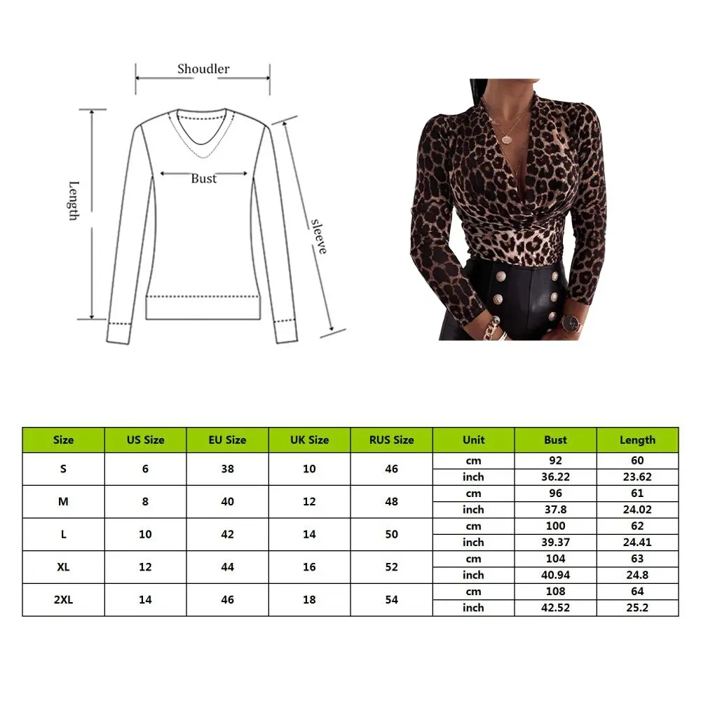 2020 Autumn Winter Sexy Long-Sleeved V-Neck Leopard Print Ladies Shirt Slim Waist Pullover Shirt Women Fashion Crop Tops Blouse
2020 Autumn Winter Sexy Long-Sleeved V-Neck Leopard Print Ladies Shirt Slim Waist Pullover Shirt Women Fashion Crop Tops Blouse