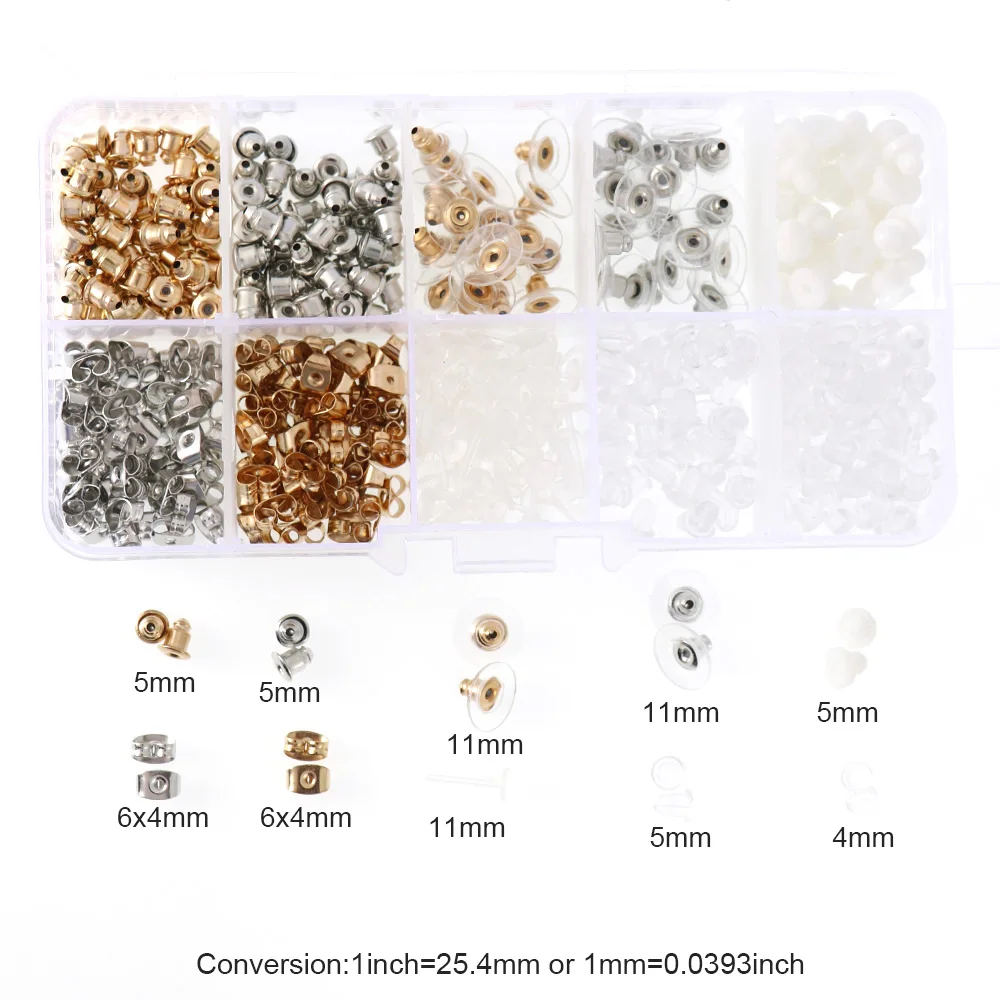 1 Box Plastic &Metal Ear Plugging/Blocked Clear Soft Silicone Rubber Earring Backs Plug Cap DIY Earrings Jewelry Accessories
1 Box Plastic &Metal Ear Plugging/Blocked Clear Soft Silicone Rubber Earring Backs Plug Cap DIY Earrings Jewelry Accessories