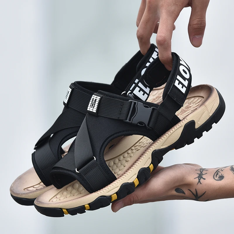 Men's Sandals Summer Breathable Black Casual Shoes Individuality Solid Color Flat Shoes Beach Slippers Walking Trekking Summer
Men's Sandals Summer Breathable Black Casual Shoes Individuality Solid Color Flat Shoes Beach Slippers Walking Trekking Summer