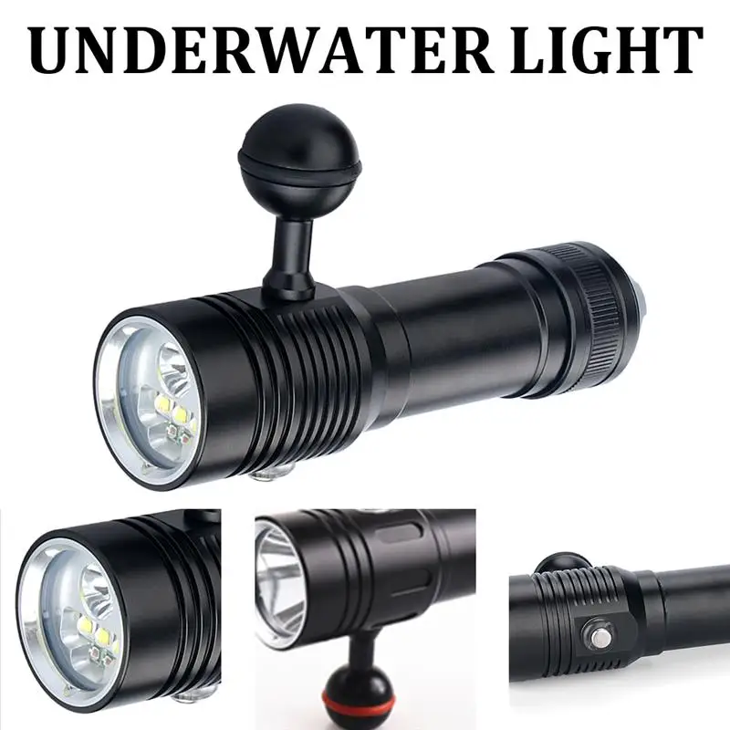 100M Underwater Diving Light Video Fill Photography Light Waterproof Rechargeable Led White Red Dive Torch Diving Flashlight
100M Underwater Diving Light Video Fill Photography Light Waterproof Rechargeable Led White Red Dive Torch Diving Flashlight