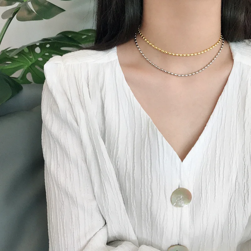 Женское ожерелье с овальными бусинами в стиле ретро | Украшения и аксессуары
