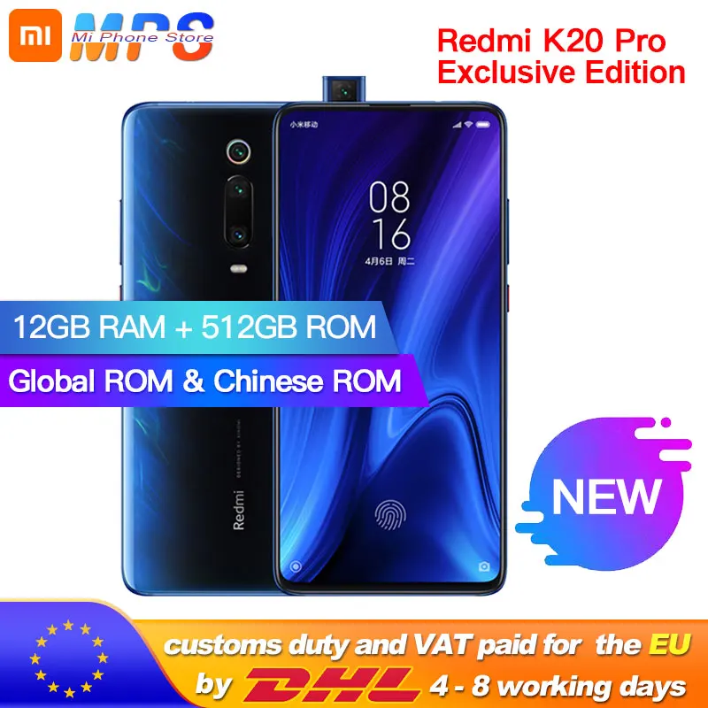 Xiaomi Redmi K20 Pro с глобальной прошивкой 512 ГБ 12 Гб Эксклюзивное Издание мобильный