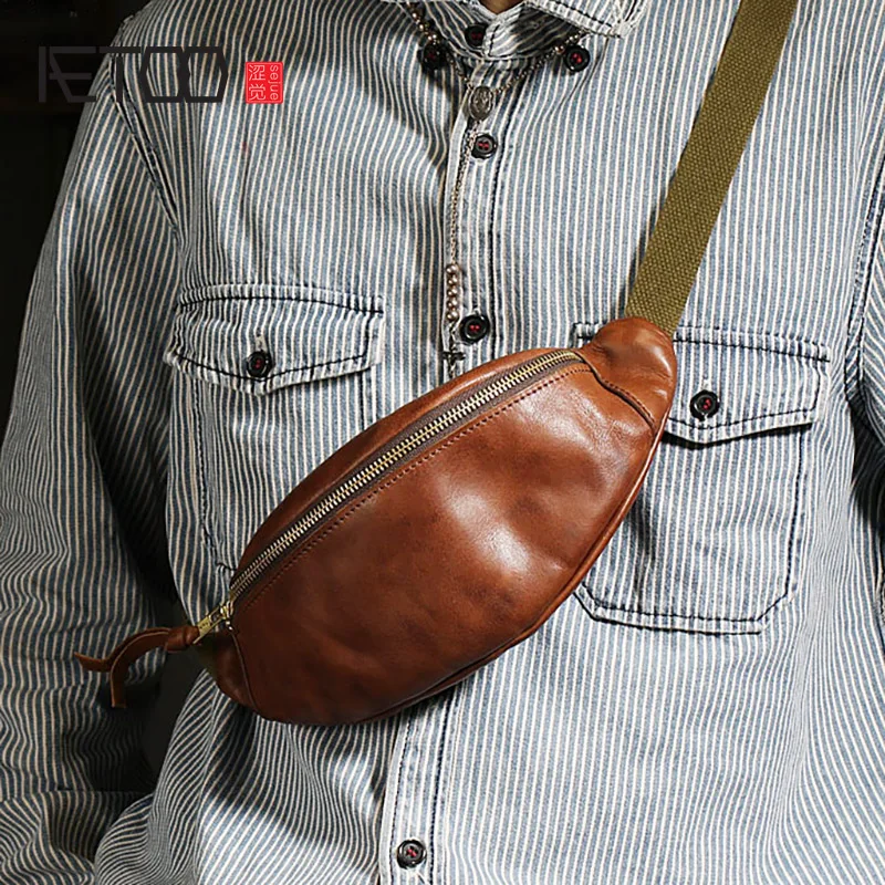 AETOO Handmade men's chest bag, retro soft leather mini crossbody bag, leather crossbody bag
AETOO Handmade men's chest bag, retro soft leather mini crossbody bag, leather crossbody bag