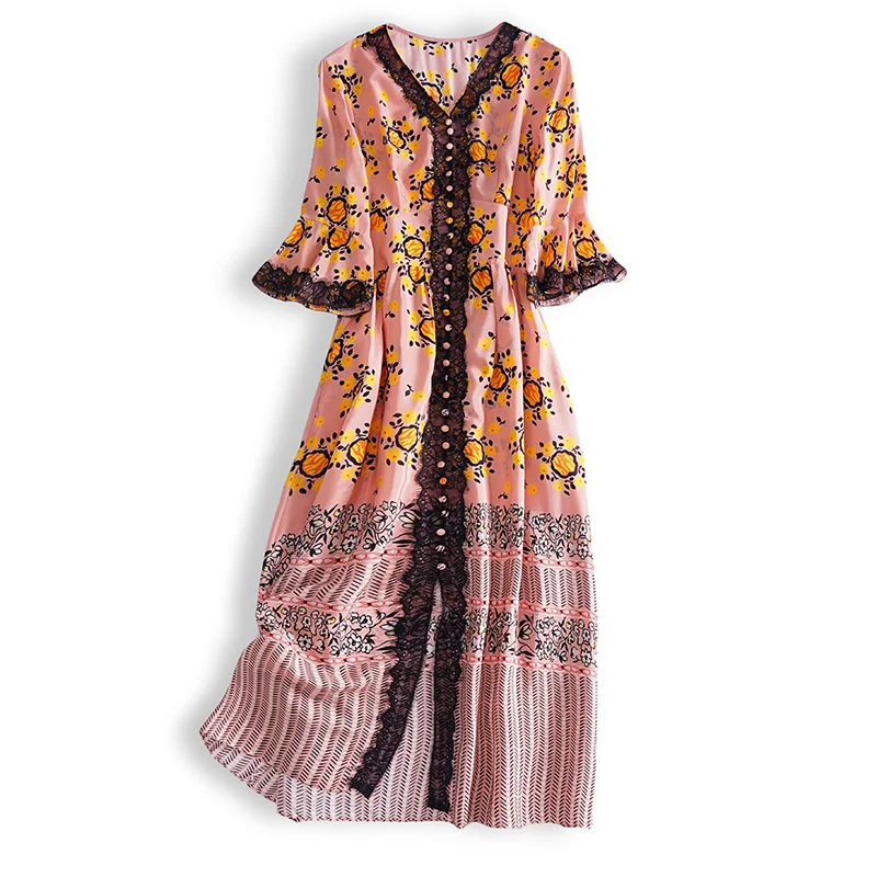 Real Silk Dress Women Spring Summer Dress Korean Fashion Print Midi Dress Elegant Vintage Party Dress Vestido Mujer 3438 YY2941
Real Silk Dress Women Spring Summer Dress Korean Fashion Print Midi Dress Elegant Vintage Party Dress Vestido Mujer 3438 YY2941