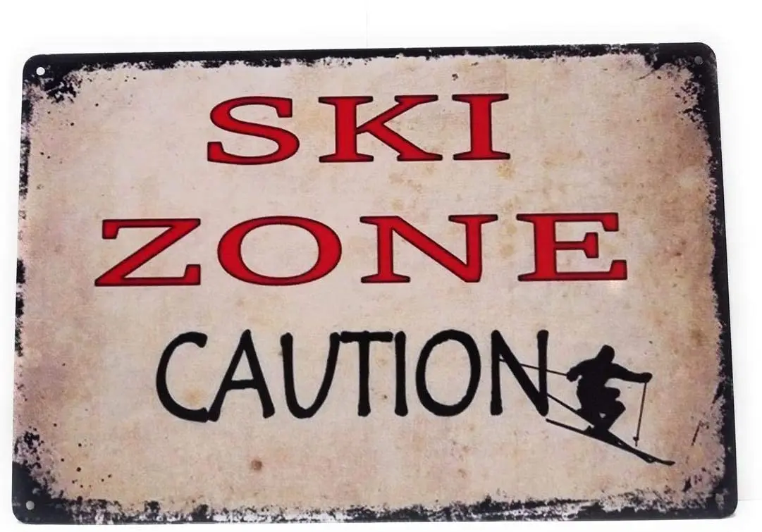 Ski Zone Caution Metal Tin Sign Ski Lodge Retro Safety Warning Decorative Metal Sign Customizable Decorative Metal Plate 20x30cm
Ski Zone Caution Metal Tin Sign Ski Lodge Retro Safety Warning Decorative Metal Sign Customizable Decorative Metal Plate 20x30cm
