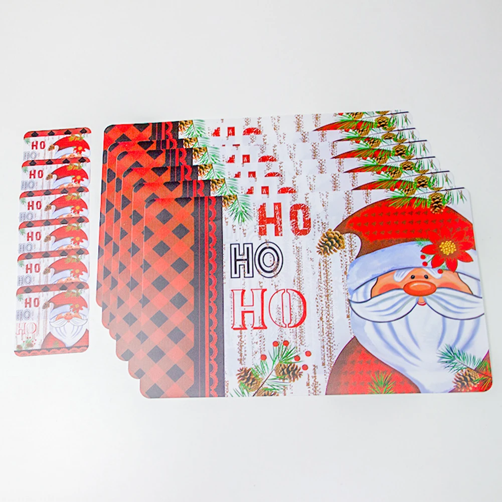 6 Sets Place Mats Coasters Table Bowl Pads Christmas Santa Snowman Dining Table Heat Resistant Placemats Coaster
6 Sets Place Mats Coasters Table Bowl Pads Christmas Santa Snowman Dining Table Heat Resistant Placemats Coaster