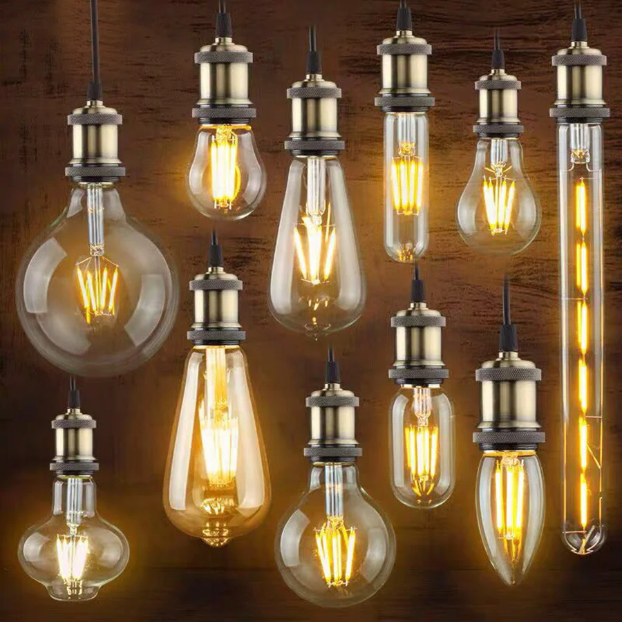 E27 2W Retro Edison LED Filament Bulb Lamp 220V Light Bulb A80 G80 G95 ST64 S14 A60 Glass Bulb Vintage Chandelier Candle Light
E27 2W Retro Edison LED Filament Bulb Lamp 220V Light Bulb A80 G80 G95 ST64 S14 A60 Glass Bulb Vintage Chandelier Candle Light