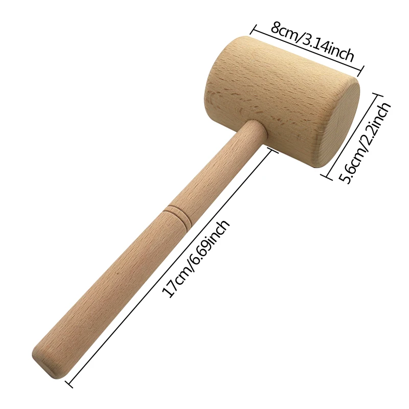 Круглый бук Молот кожа резьба по дереву инструмент для молотка натуральный кулон