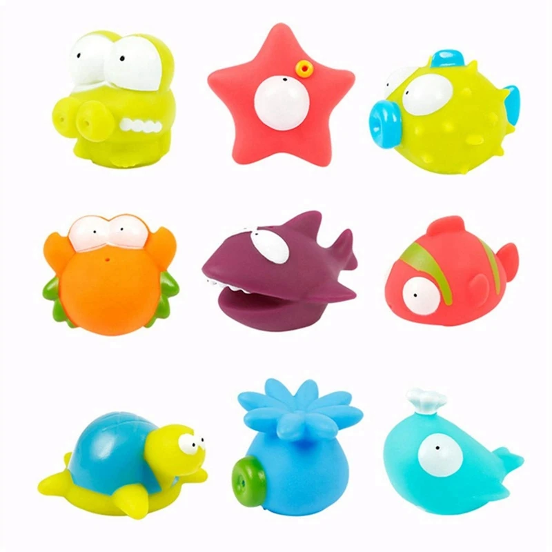 9Pcs Baby Bath Toys Bathing Floating Animals Toys Fishing Capture Game Bathtub Toys Set with Soft Rubber Animals Toy
9Pcs Baby Bath Toys Bathing Floating Animals Toys Fishing Capture Game Bathtub Toys Set with Soft Rubber Animals Toy