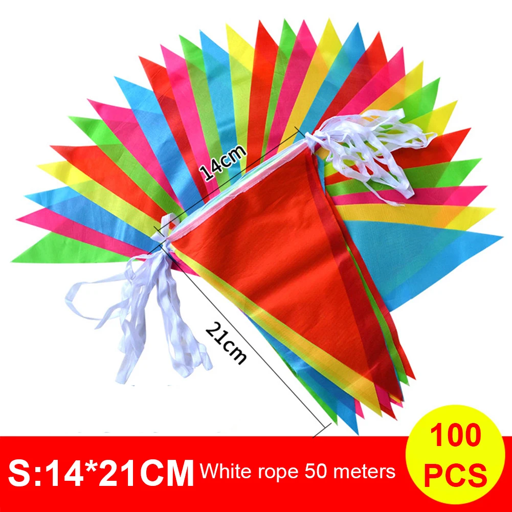 5 Colors Pennant Banner Flags Triangle String Flags Party Supplies for Indoor Outdoor Birthday Wedding Party DIY Decorations
5 Colors Pennant Banner Flags Triangle String Flags Party Supplies for Indoor Outdoor Birthday Wedding Party DIY Decorations