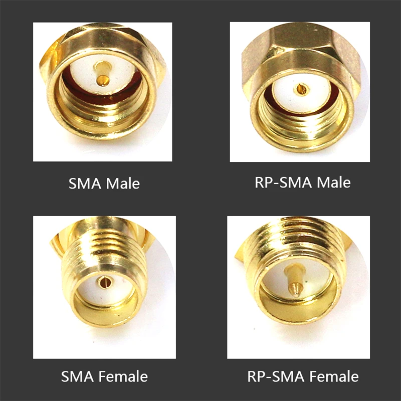 2 шт. Sparkhobby адаптер SMA / RP-SMA RPSMA с разъемом папа и гнездовой разъем угол 45/90/180