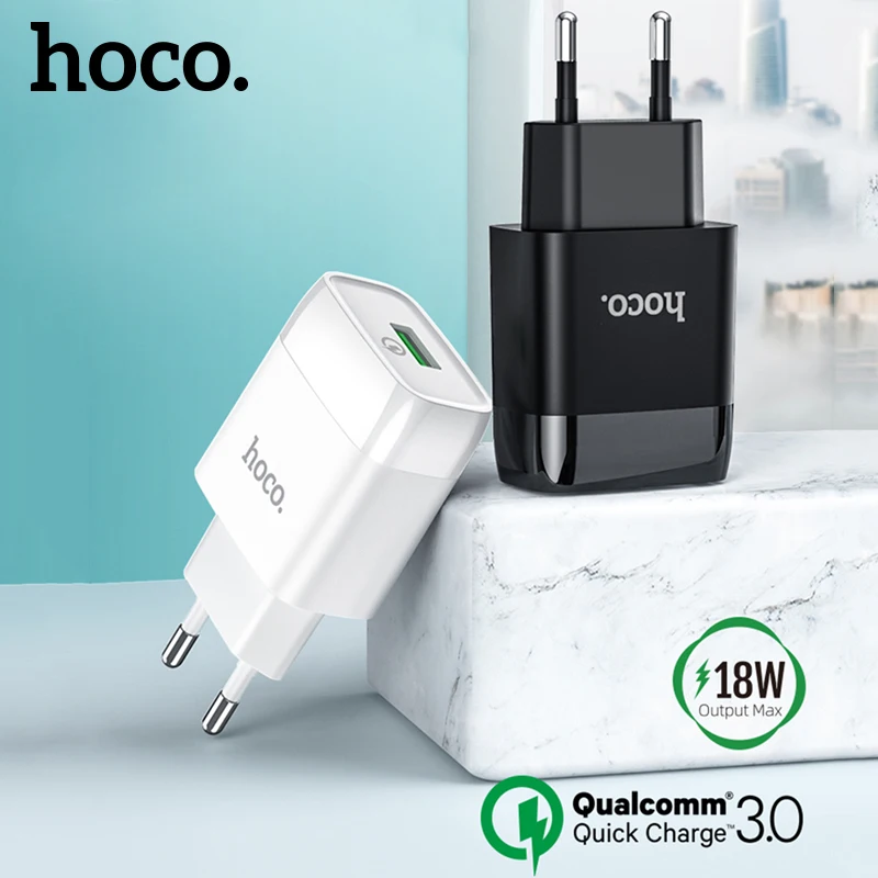 Зарядное устройство Hoco сетевое с USB-портами и европейской вилкой, 18 Вт
Зарядное устройство Hoco сетевое с USB-портами и европейской вилкой, 18 Вт