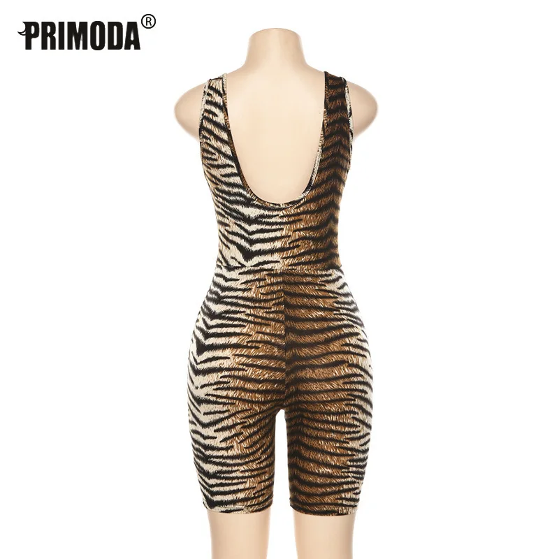 Women Summer Playsuits Tiger Leopard Print Sexy V-neck Tank Sleeveless Slim Fit Lady Bodycon Rompers Club Outfits Female PR230G
Women Summer Playsuits Tiger Leopard Print Sexy V-neck Tank Sleeveless Slim Fit Lady Bodycon Rompers Club Outfits Female PR230G
