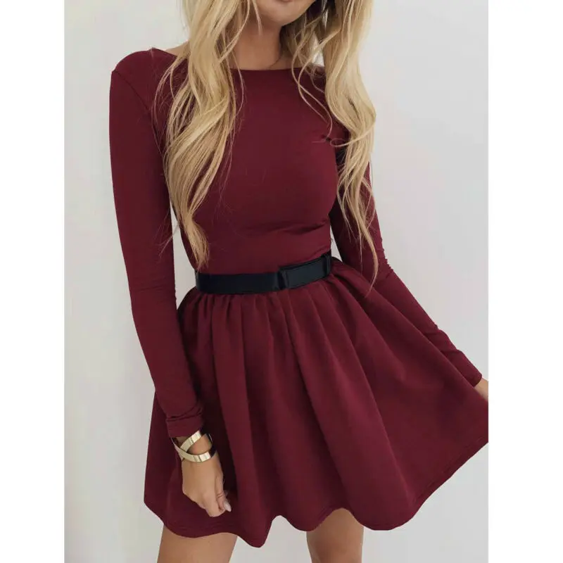 Fashion Women's Casual Jumper Winter Dresses Long Sleeve Fashion A-Line Dresses 
Fashion Women's Casual Jumper Winter Dresses Long Sleeve Fashion A-Line Dresses