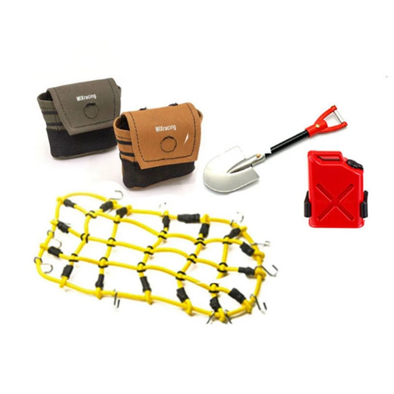 5Pcs/Set Simulated Decoration Roof Luggage Rack Net Oil Tank Spare Tire Bag for TRX4 SCX10 1/10 RC Crawler Car
5Pcs/Set Simulated Decoration Roof Luggage Rack Net Oil Tank Spare Tire Bag for TRX4 SCX10 1/10 RC Crawler Car