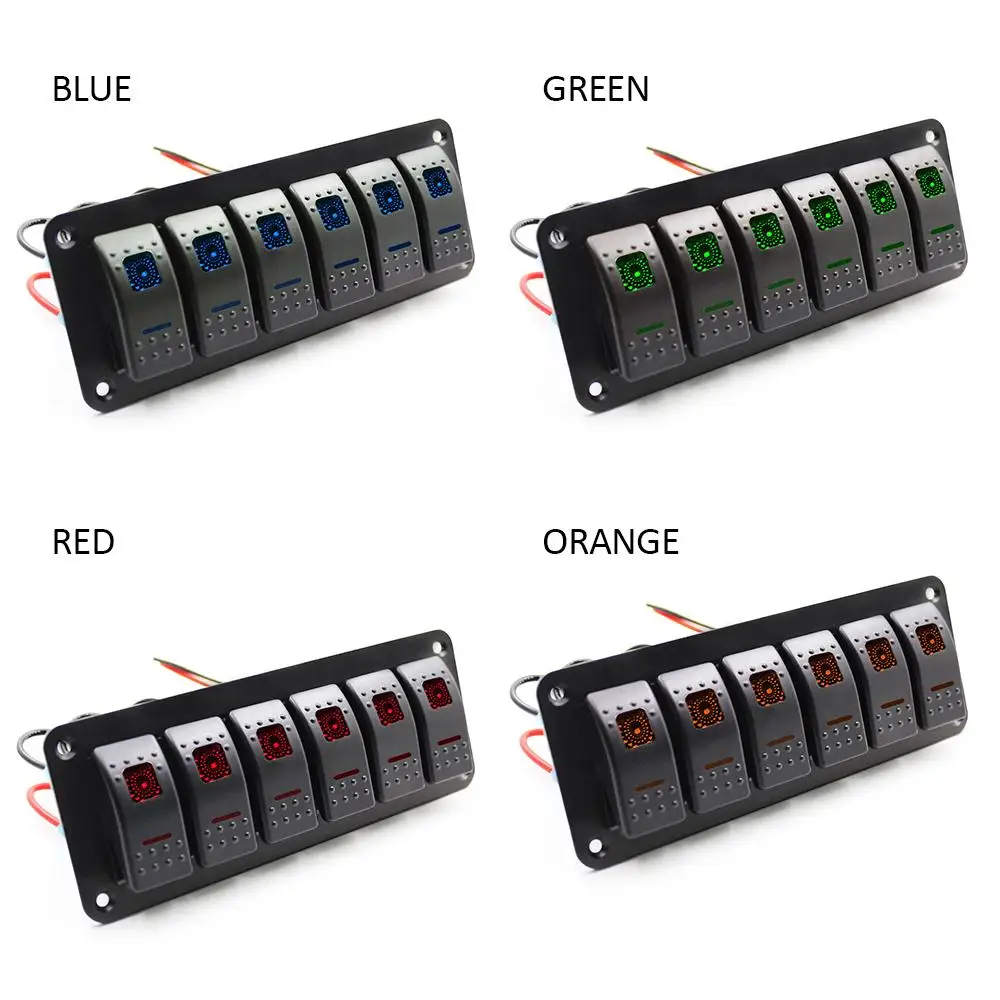 Universal Car Switch RV Cars Truck Toggle Switch LED Caravan 6 Gang Switch Panel Control Boat Circuit Breaker
Universal Car Switch RV Cars Truck Toggle Switch LED Caravan 6 Gang Switch Panel Control Boat Circuit Breaker