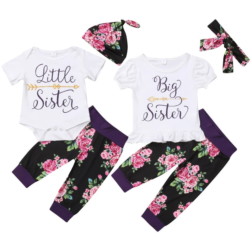 AA Matching Sister Outfits Family Clothing Cotton Baby Girls Floral Clothes Kids Girls Short Sleeve T-shirt Tops Pants Kids
AA Matching Sister Outfits Family Clothing Cotton Baby Girls Floral Clothes Kids Girls Short Sleeve T-shirt Tops Pants Kids