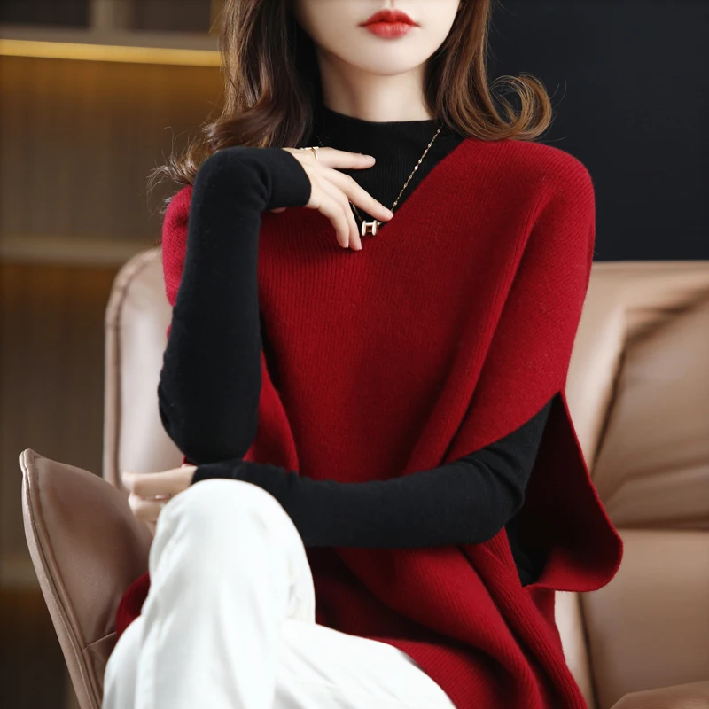 100% pure wool knitted vest vest women's V-neck cashmere sweater loose casual sleeveless top autumn /winter super size jacket
100% pure wool knitted vest vest women's V-neck cashmere sweater loose casual sleeveless top autumn /winter super size jacket