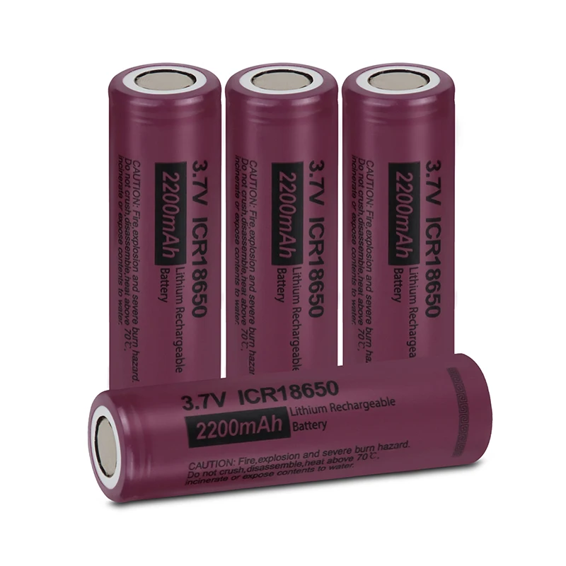 

4PCS PKCELL ICR 18650 li-ion battery 2200MAH 18650 3.7V lithium Rechargeable Batteries for Flashlight power electronic
