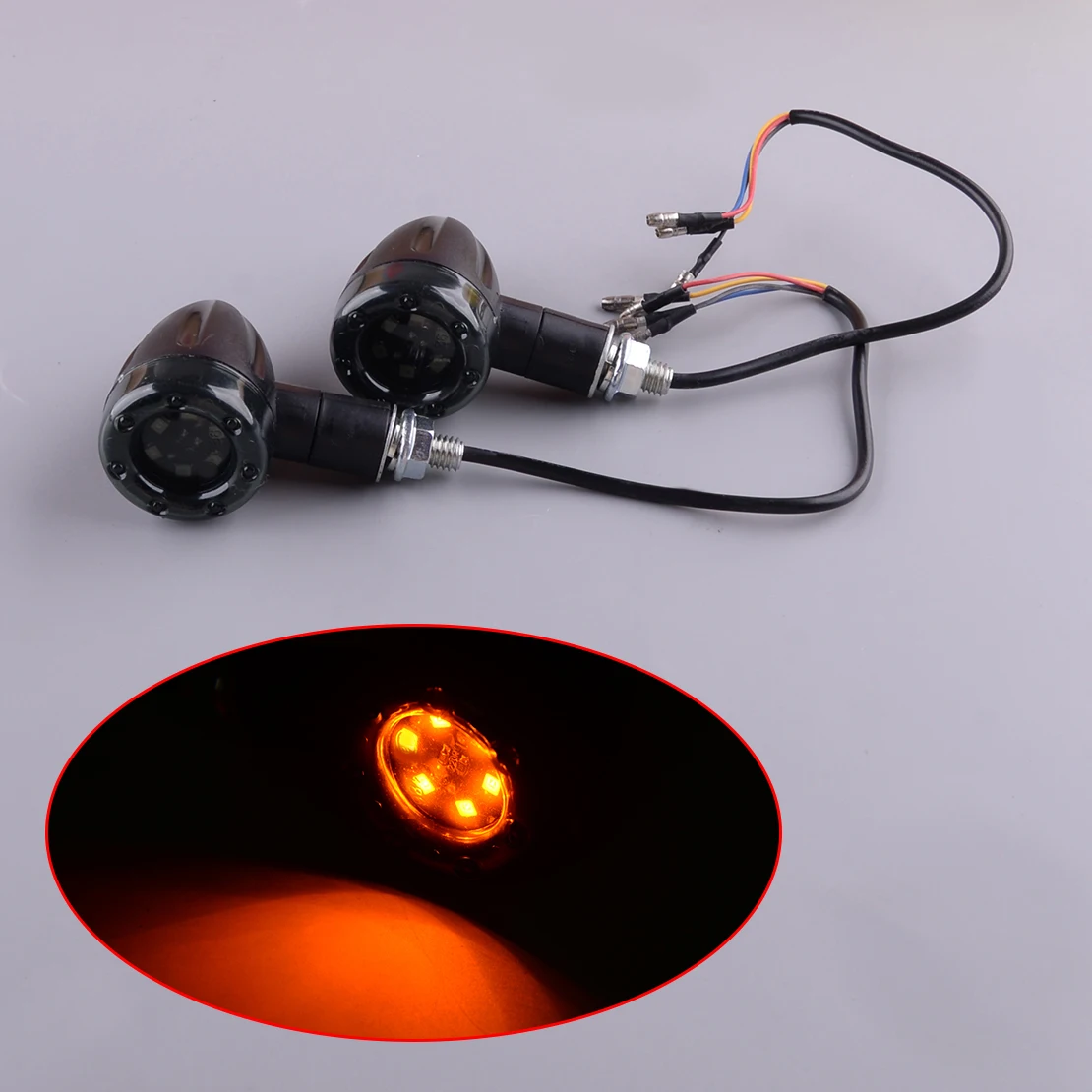 2 Pcs 8mm 13LED Universal LED Bullet Brake Running Turn Signal Tail Light Fit For Motorcycle with DC 12V
2 Pcs 8mm 13LED Universal LED Bullet Brake Running Turn Signal Tail Light Fit For Motorcycle with DC 12V