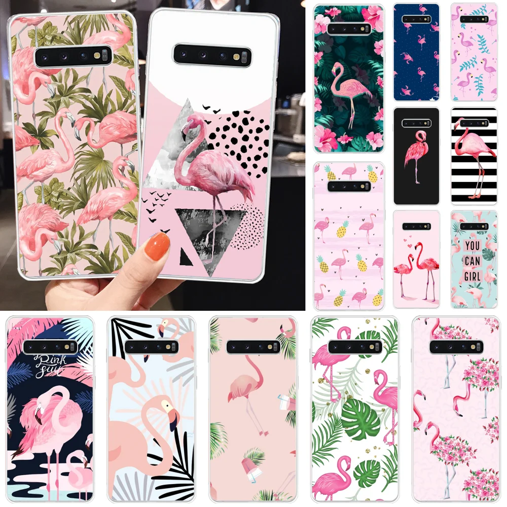 Reayou Be a Розовый Красный Фламинго Птица ТПУ мягкий чехол для телефона Samsung S10 Plus S9 S8