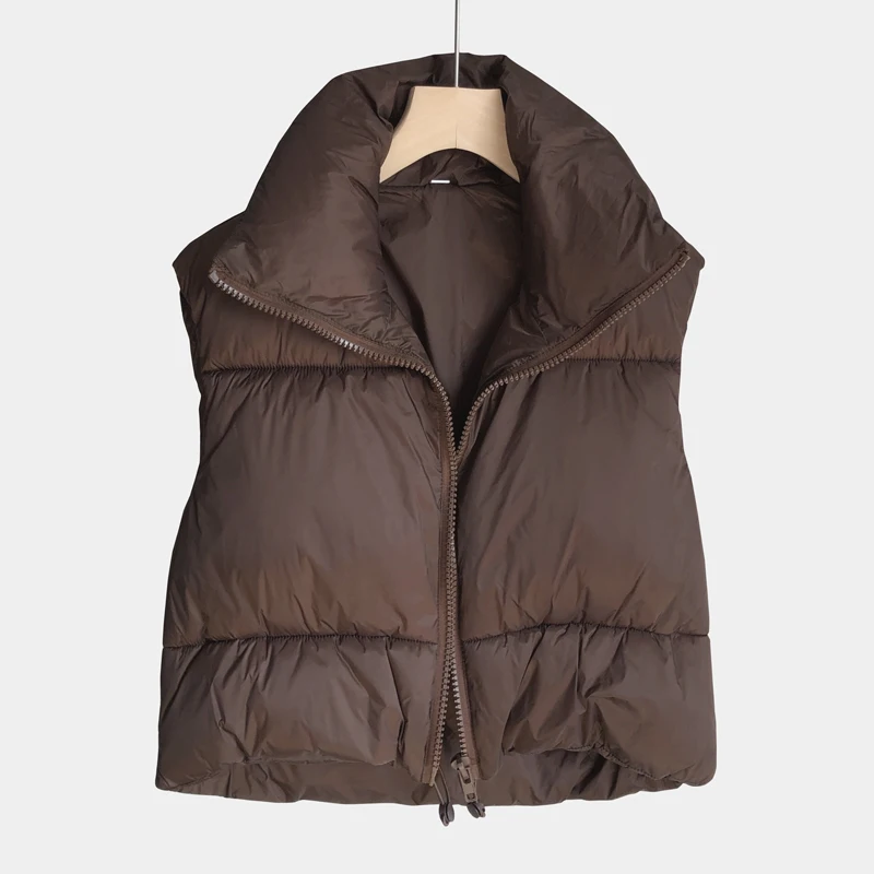 Women Vests Warm Sleeveless Parkas Waistcoats Women Casual High Collar Vest Jacket Female Outerwear Short Cotton Reversible Top
Women Vests Warm Sleeveless Parkas Waistcoats Women Casual High Collar Vest Jacket Female Outerwear Short Cotton Reversible Top