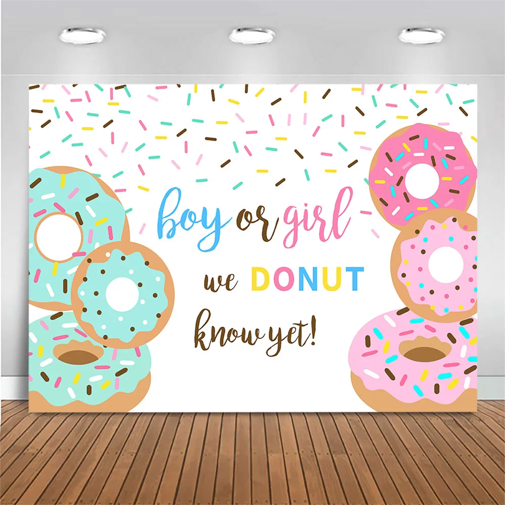 Donuts Themed Gender Reveal Party Backdrop Green Pink Donuts Boy Or Girl Newborn Baby Shower Photo Background for Photo Studio
Donuts Themed Gender Reveal Party Backdrop Green Pink Donuts Boy Or Girl Newborn Baby Shower Photo Background for Photo Studio