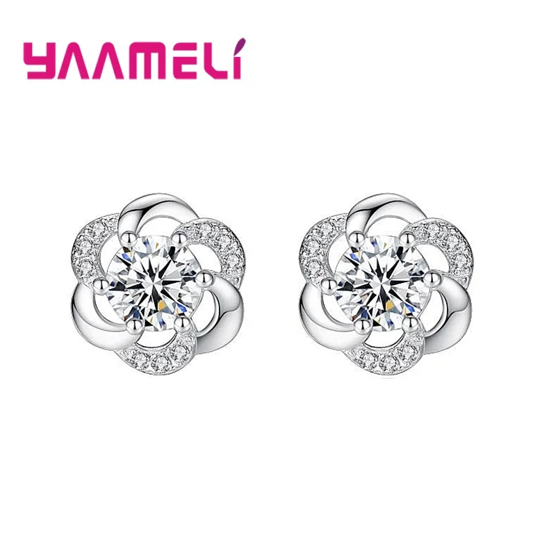 New Fashion Brincos Jewelry 925 Sterling Silver Twist Stackable Shiny Flower Zircon Crystal Earrings for Women Girls Pendientes
New Fashion Brincos Jewelry 925 Sterling Silver Twist Stackable Shiny Flower Zircon Crystal Earrings for Women Girls Pendientes