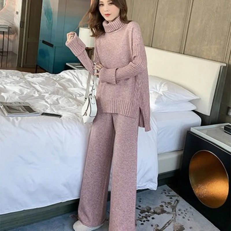 2 Pieces Set Women Knitted Tracksuit Turtleneck Sweater + Carrot Jogging Pants Pullover Sweater Set Knitted Outwear+pant suit
2 Pieces Set Women Knitted Tracksuit Turtleneck Sweater + Carrot Jogging Pants Pullover Sweater Set Knitted Outwear+pant suit