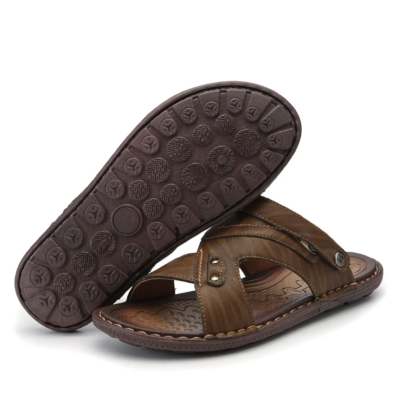 Summer Sandals For Men Leather Beach Breathable Sandals Comfortable Soft High Quality Slippers Flip-Flops 2020 New Big Size 46
Summer Sandals For Men Leather Beach Breathable Sandals Comfortable Soft High Quality Slippers Flip-Flops 2020 New Big Size 46