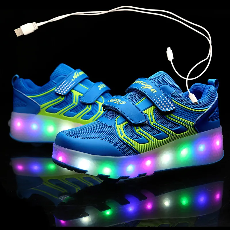 USB Charging Children Roller Skate Casual Shoes Boys Girl Automatic Jazzy LED Lighted Flashing Kids Glowing Sneakers with Wheels
USB Charging Children Roller Skate Casual Shoes Boys Girl Automatic Jazzy LED Lighted Flashing Kids Glowing Sneakers with Wheels