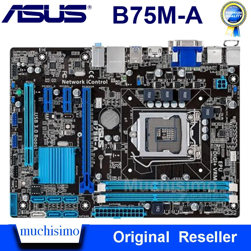 ASUS B75M A LGA1155 оригинальный PC материнская плата DDR3 для Процессор I3 I5 I7 22/32nm 16 Гб USB3.0 B75