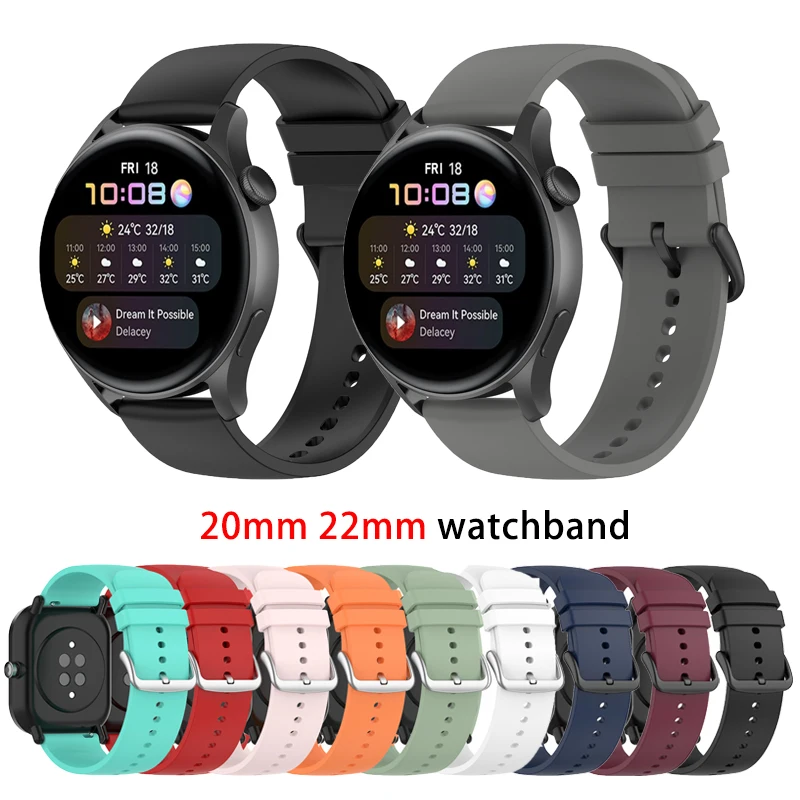 Silicone Watchband for Huawei Watch 3 3pro GT2 Pro Strap Smart Bracelet Wristband Correa for Samsung galaxy watch Active Active2
Silicone Watchband for Huawei Watch 3 3pro GT2 Pro Strap Smart Bracelet Wristband Correa for Samsung galaxy watch Active Active2