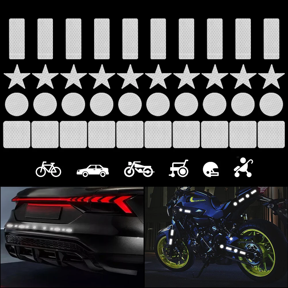 40Pcs Strong Reflective Sticker Car Luminous SafeProtect Sticker Warning Sign Waterproof Self-adhesive Car Truck Bike Motorcycle
40Pcs Strong Reflective Sticker Car Luminous SafeProtect Sticker Warning Sign Waterproof Self-adhesive Car Truck Bike Motorcycle