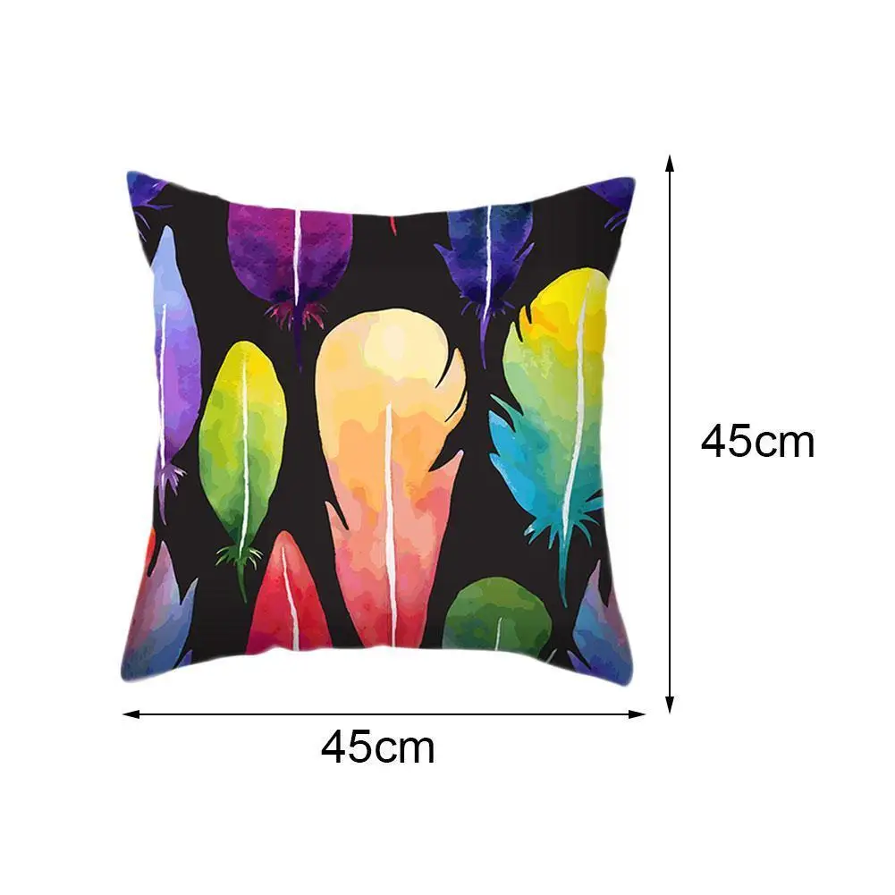 Single-sided Printing Polyester Cushion Cover Flowers Feather Rainbow Tropical Case Decorative Parrot Green Pillow Plants B T6O1
Single-sided Printing Polyester Cushion Cover Flowers Feather Rainbow Tropical Case Decorative Parrot Green Pillow Plants B T6O1