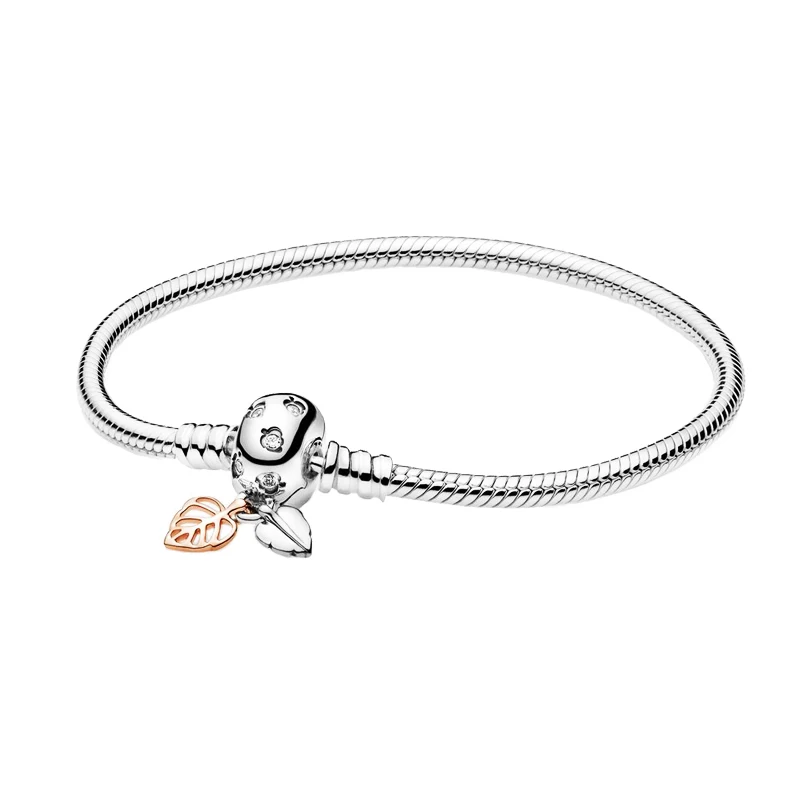 Leaf Clip S925 Silver Bracelet Snake Chain Bangle For European Sterling Silver Charms Beads Women Lady Jewelry Valentine Gift
Leaf Clip S925 Silver Bracelet Snake Chain Bangle For European Sterling Silver Charms Beads Women Lady Jewelry Valentine Gift