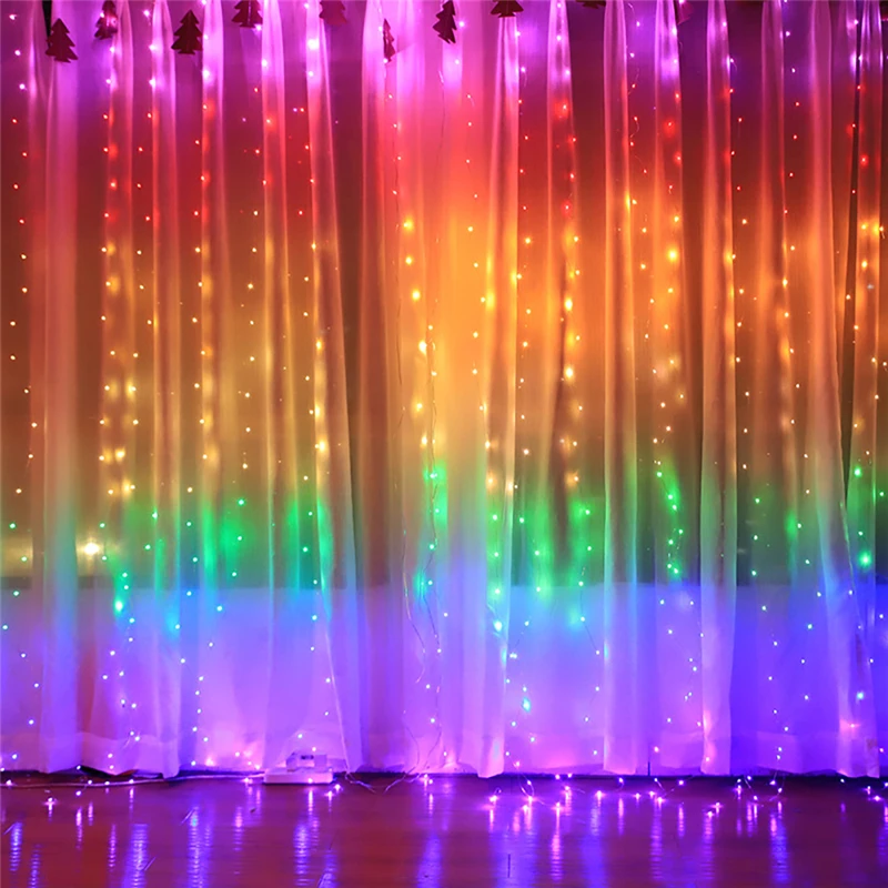 3M 280LED Bedroom Curtain Lighting Strings with Hook Living Room Decoration Lamp Patio Fairy Colorful Light Remote Control
3M 280LED Bedroom Curtain Lighting Strings with Hook Living Room Decoration Lamp Patio Fairy Colorful Light Remote Control
