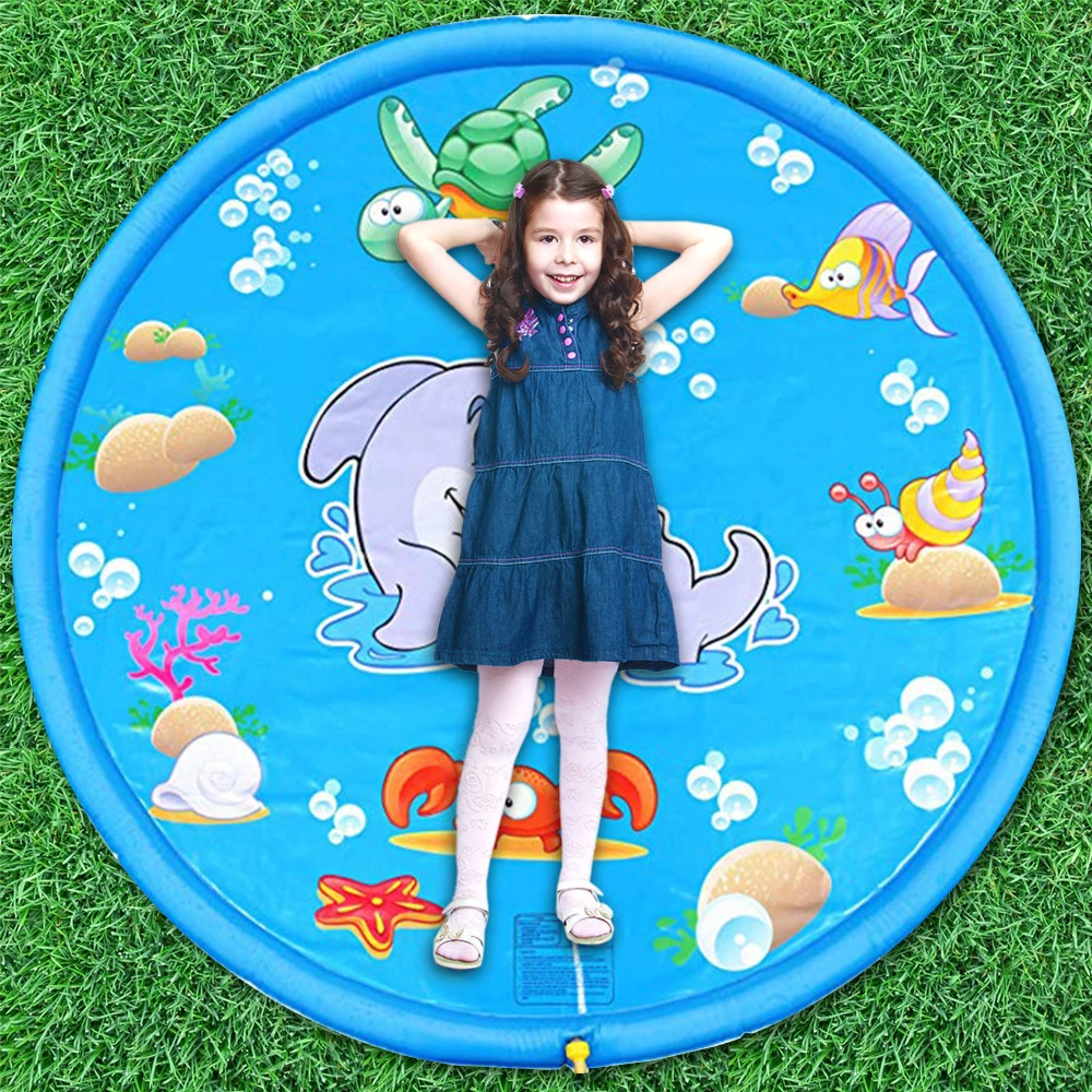 Summer children play water mat game beach mat inflatable spray water mat outdoor bath pool swimming pool water mat toys
Summer children play water mat game beach mat inflatable spray water mat outdoor bath pool swimming pool water mat toys